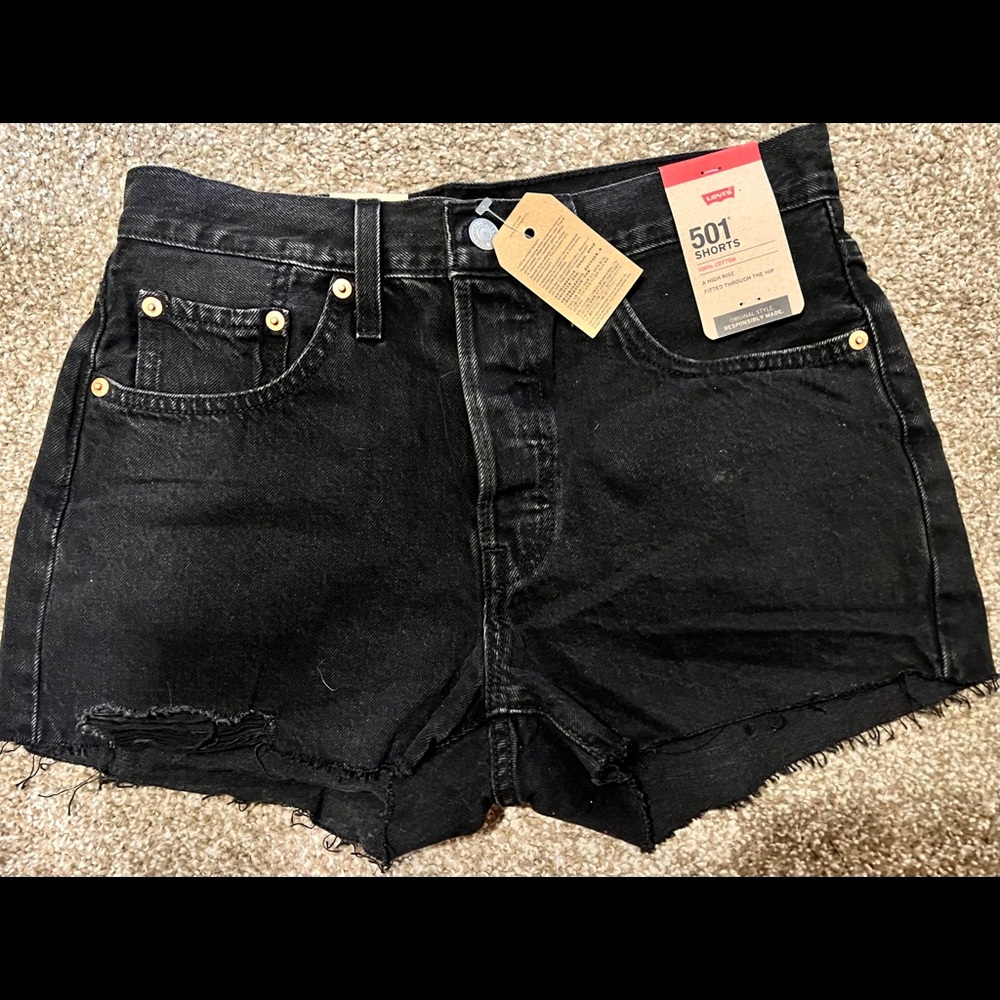 Levi’s 501 black jean shorts